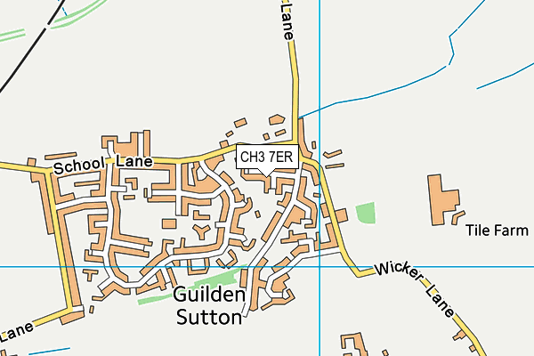 CH3 7ER map - OS VectorMap District (Ordnance Survey)