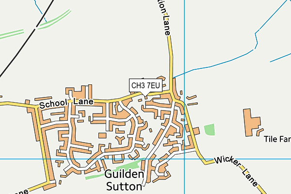 CH3 7EU map - OS VectorMap District (Ordnance Survey)