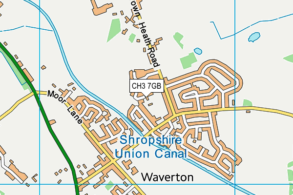 CH3 7GB map - OS VectorMap District (Ordnance Survey)