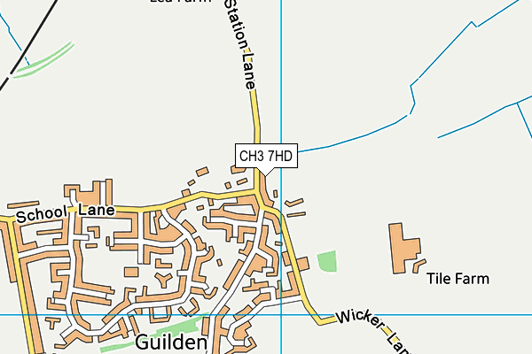 CH3 7HD map - OS VectorMap District (Ordnance Survey)