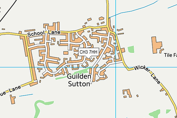 CH3 7HH map - OS VectorMap District (Ordnance Survey)