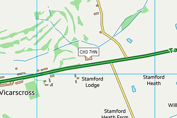 Vicars Cross Golf Club map (CH3 7HN) - OS VectorMap District (Ordnance Survey)