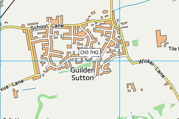 CH3 7HQ map - OS VectorMap District (Ordnance Survey)