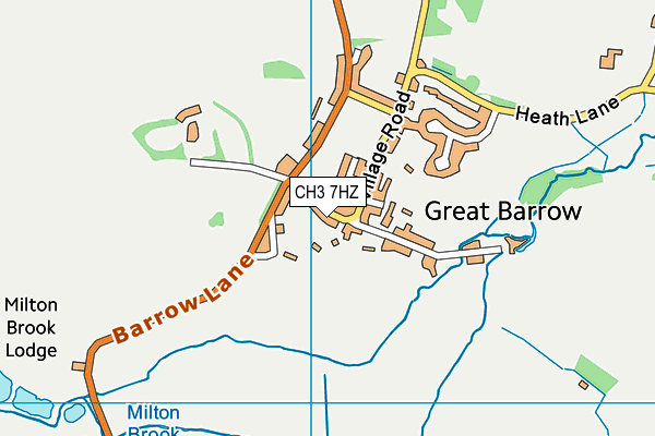 CH3 7HZ map - OS VectorMap District (Ordnance Survey)