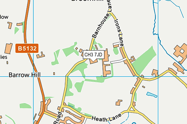 CH3 7JD map - OS VectorMap District (Ordnance Survey)