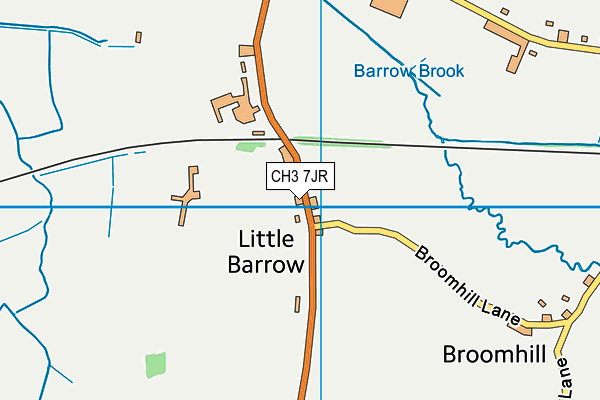 CH3 7JR map - OS VectorMap District (Ordnance Survey)