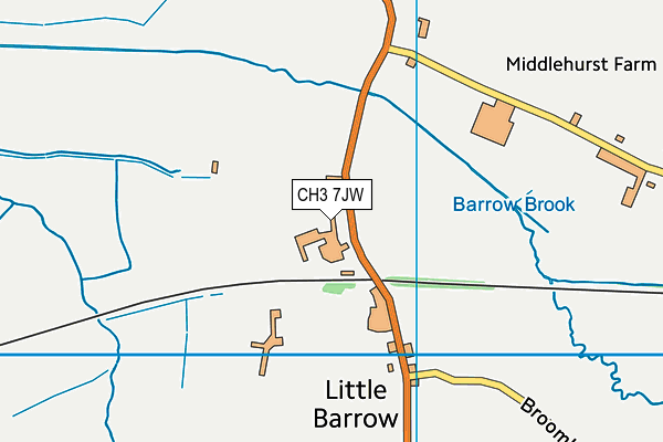 CH3 7JW map - OS VectorMap District (Ordnance Survey)