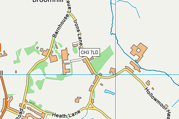 CH3 7LD map - OS VectorMap District (Ordnance Survey)