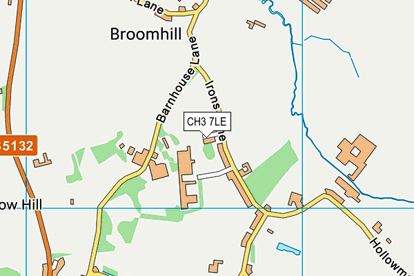 CH3 7LE map - OS VectorMap District (Ordnance Survey)