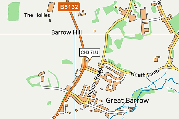 CH3 7LU map - OS VectorMap District (Ordnance Survey)