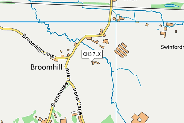 CH3 7LX map - OS VectorMap District (Ordnance Survey)