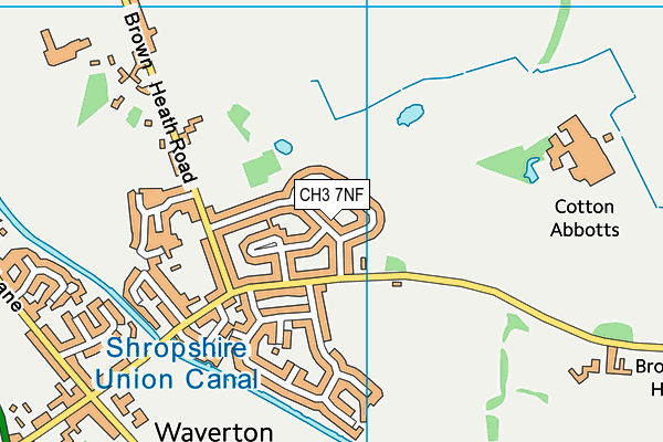 CH3 7NF map - OS VectorMap District (Ordnance Survey)