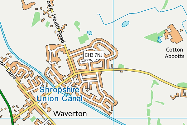 CH3 7NJ map - OS VectorMap District (Ordnance Survey)