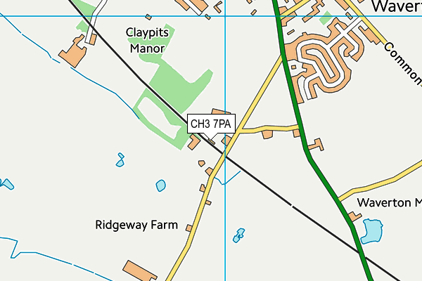 CH3 7PA map - OS VectorMap District (Ordnance Survey)