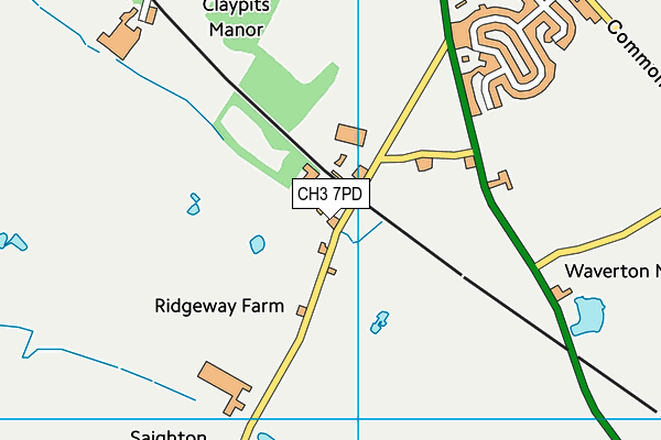 CH3 7PD map - OS VectorMap District (Ordnance Survey)