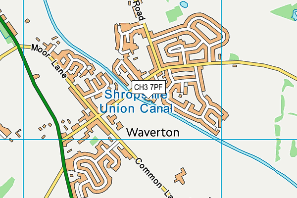 CH3 7PF map - OS VectorMap District (Ordnance Survey)