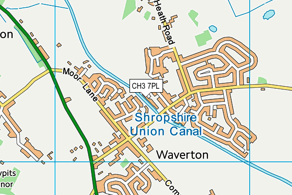 CH3 7PL map - OS VectorMap District (Ordnance Survey)