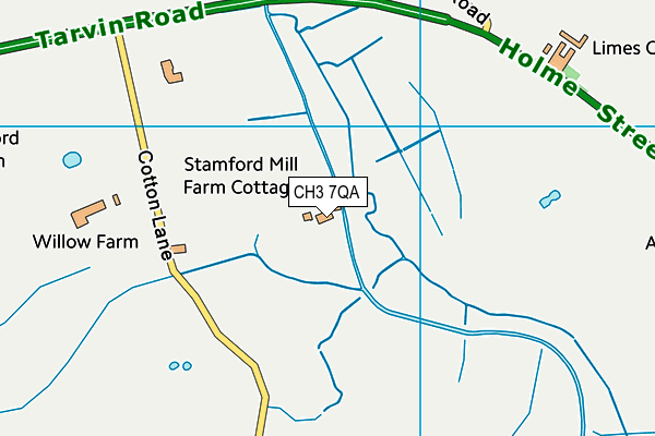 CH3 7QA map - OS VectorMap District (Ordnance Survey)