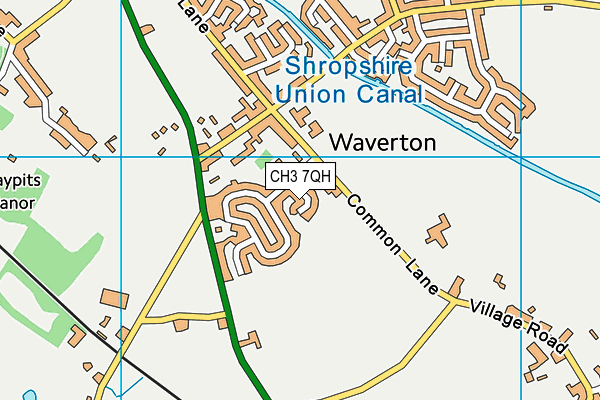 CH3 7QH map - OS VectorMap District (Ordnance Survey)