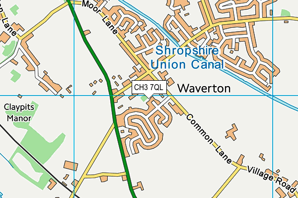 CH3 7QL map - OS VectorMap District (Ordnance Survey)