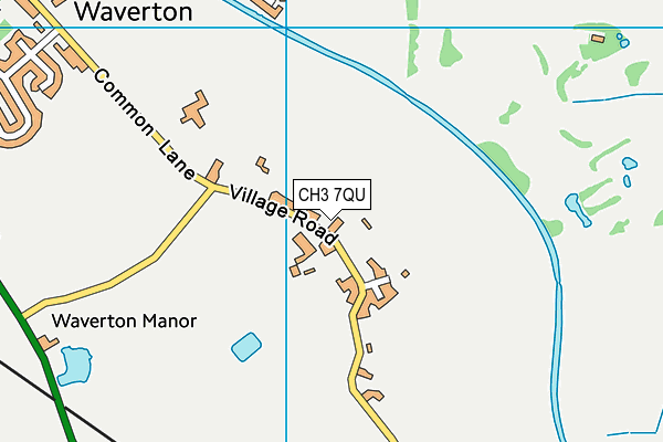 CH3 7QU map - OS VectorMap District (Ordnance Survey)