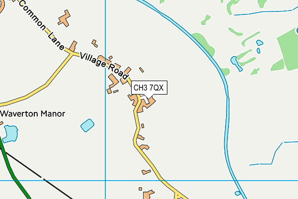 CH3 7QX map - OS VectorMap District (Ordnance Survey)