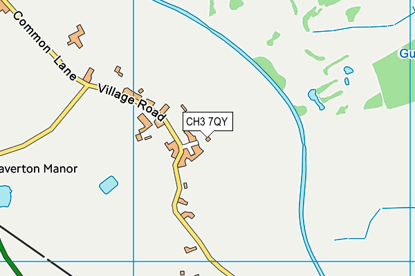 CH3 7QY map - OS VectorMap District (Ordnance Survey)