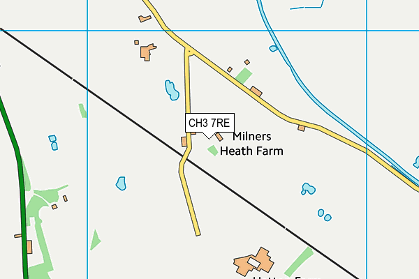 CH3 7RE map - OS VectorMap District (Ordnance Survey)