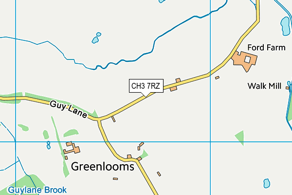 CH3 7RZ map - OS VectorMap District (Ordnance Survey)