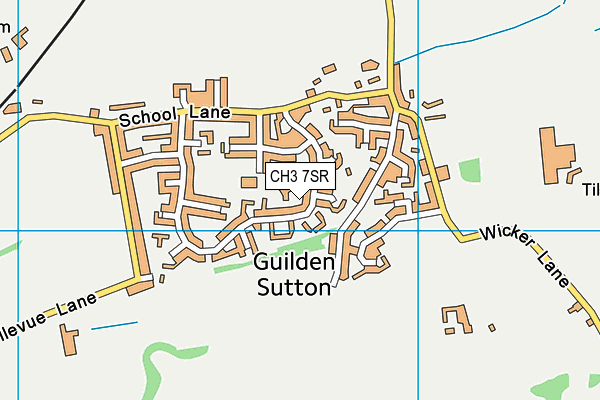 CH3 7SR map - OS VectorMap District (Ordnance Survey)