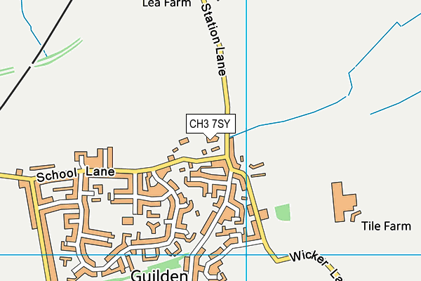 CH3 7SY map - OS VectorMap District (Ordnance Survey)