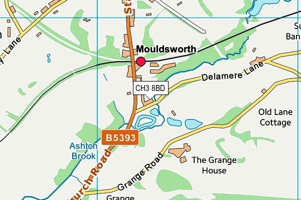 CH3 8BD map - OS VectorMap District (Ordnance Survey)