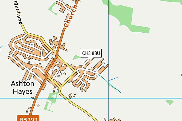 CH3 8BU map - OS VectorMap District (Ordnance Survey)