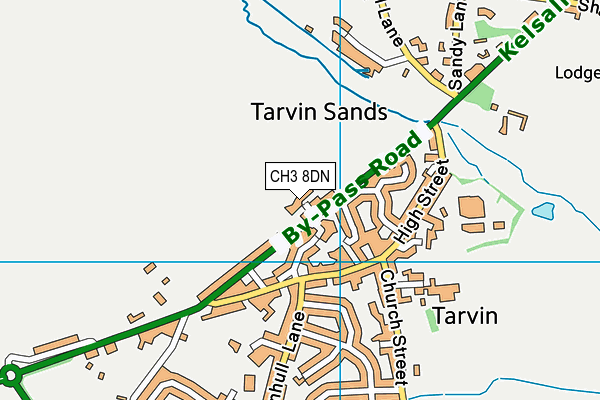 CH3 8DN map - OS VectorMap District (Ordnance Survey)