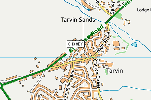 CH3 8DY map - OS VectorMap District (Ordnance Survey)