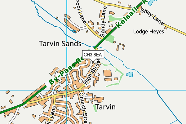 CH3 8EA map - OS VectorMap District (Ordnance Survey)