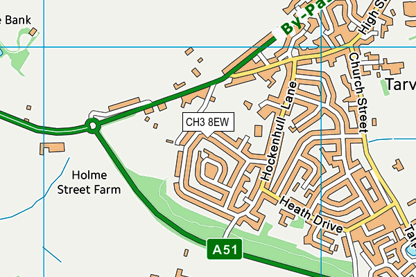 CH3 8EW map - OS VectorMap District (Ordnance Survey)