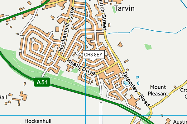 CH3 8EY map - OS VectorMap District (Ordnance Survey)