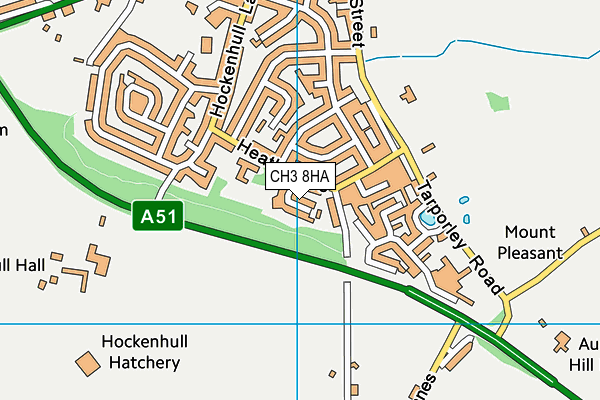 CH3 8HA map - OS VectorMap District (Ordnance Survey)