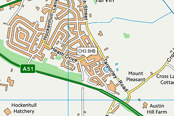 CH3 8HB map - OS VectorMap District (Ordnance Survey)