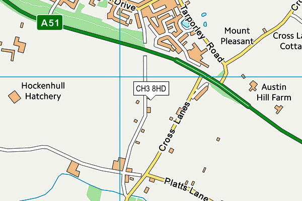 CH3 8HD map - OS VectorMap District (Ordnance Survey)