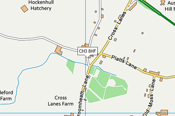 CH3 8HF map - OS VectorMap District (Ordnance Survey)