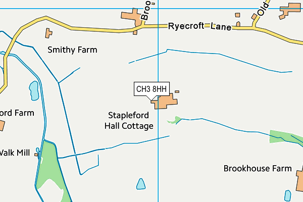 CH3 8HH map - OS VectorMap District (Ordnance Survey)