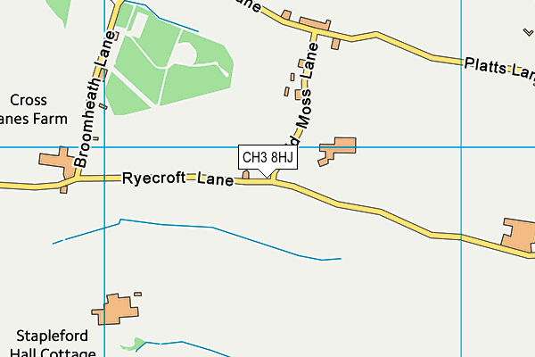 CH3 8HJ map - OS VectorMap District (Ordnance Survey)