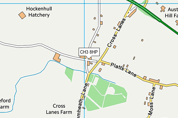 CH3 8HP map - OS VectorMap District (Ordnance Survey)