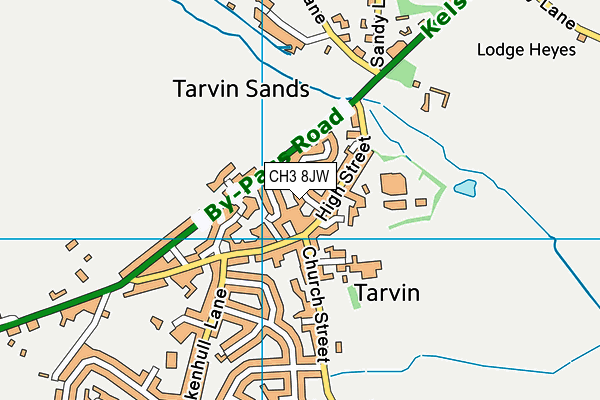 CH3 8JW map - OS VectorMap District (Ordnance Survey)