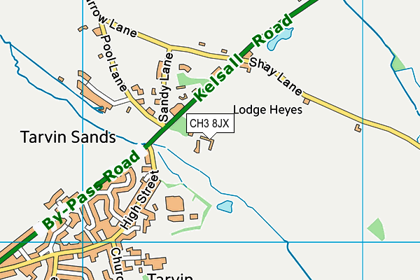 CH3 8JX map - OS VectorMap District (Ordnance Survey)