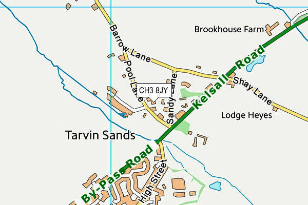 CH3 8JY map - OS VectorMap District (Ordnance Survey)