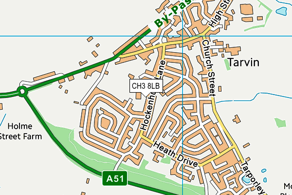 CH3 8LB map - OS VectorMap District (Ordnance Survey)