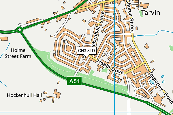 CH3 8LD map - OS VectorMap District (Ordnance Survey)